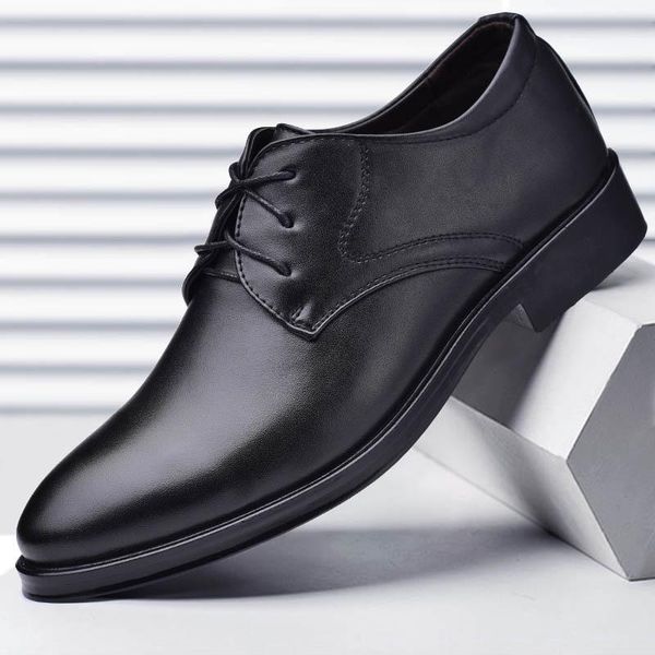 men's leather shoes business suits laces all-match casual large size 38-48 dress, Black
men's leather shoes business suits laces all-match casual large size 38-48 dress, Black
