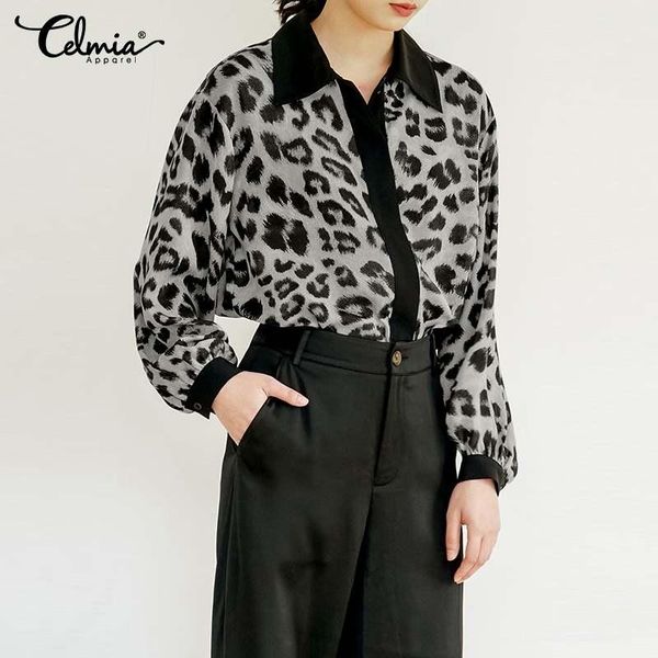 celmia plus size women leopard printed blouse 2021 ladies long sleeve lapel ol shirts casual blusas femininas 7 women's blouses &, White
celmia plus size women leopard printed blouse 2021 ladies long sleeve lapel ol shirts casual blusas femininas 7 women's blouses &, White
