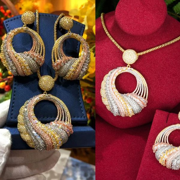 earrings & necklace godki luxury round earring jewelry sets for women wedding cubic zircon african dubai bridal, Silver
earrings & necklace godki luxury round earring jewelry sets for women wedding cubic zircon african dubai bridal, Silver