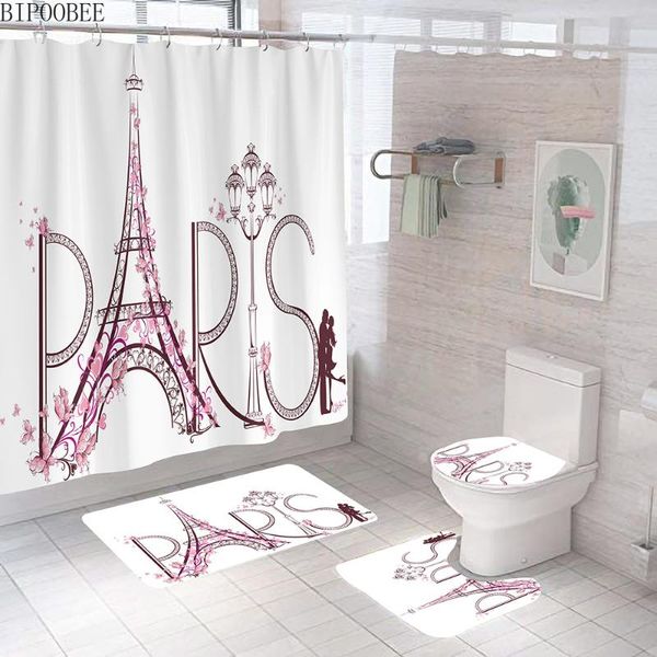 shower curtains pink butterfly eiffel tower print bathroom curtain white bath mat set toilet lid cover pedestal non-slip carpet
shower curtains pink butterfly eiffel tower print bathroom curtain white bath mat set toilet lid cover pedestal non-slip carpet