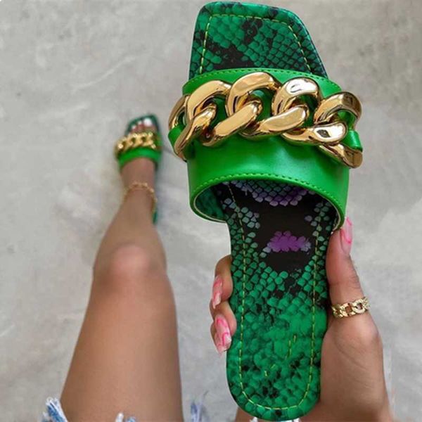 slippers snake cheetah print summer slides shoes women sandal metal chain ornament slipper square toe plus size 10.5, Black
slippers snake cheetah print summer slides shoes women sandal metal chain ornament slipper square toe plus size 10.5, Black