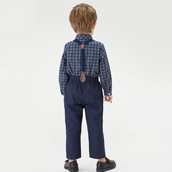 pop autumn children's suit ground wool long sleeve shirt suspenders gentleman's suit dress, Blue
pop autumn children's suit ground wool long sleeve shirt suspenders gentleman's suit dress, Blue