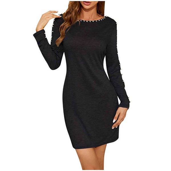 casual dresses autumn women black bodycon daily slim long-sleeved beaded bag hip solid color corset dress robe vestidos, Black;gray
casual dresses autumn women black bodycon daily slim long-sleeved beaded bag hip solid color corset dress robe vestidos, Black;gray