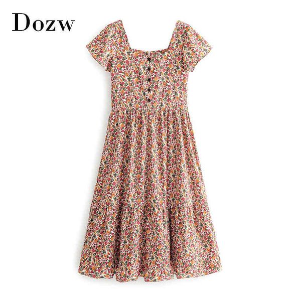 floral print short sleeve long dress women summer button pleated beach maxi dress square collar elegant dress sundrss vestido 210414, Black;gray
floral print short sleeve long dress women summer button pleated beach maxi dress square collar elegant dress sundrss vestido 210414, Black;gray