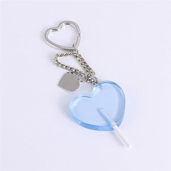 keychains komi cute blue heart lollipop keychain fashion car key ring women bag charm accessories chain gift jewelry i-420, Silver
keychains komi cute blue heart lollipop keychain fashion car key ring women bag charm accessories chain gift jewelry i-420, Silver