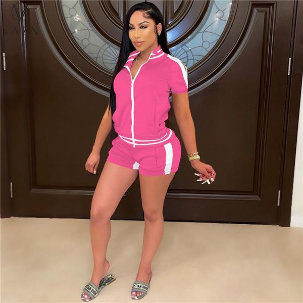 women's tracksuits vazn 2021 summer ladies fashion casual street temperament slim stand collar zipper sports two sets, Gray
women's tracksuits vazn 2021 summer ladies fashion casual street temperament slim stand collar zipper sports two sets, Gray