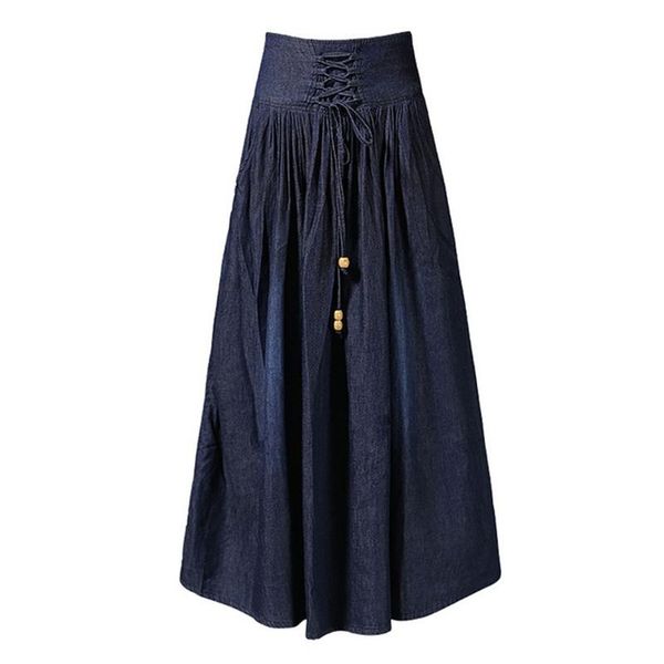 skirts women lace up long maxi jeans skirt casual high waisted denim girls summer pleated a line loose 60192, Black
skirts women lace up long maxi jeans skirt casual high waisted denim girls summer pleated a line loose 60192, Black