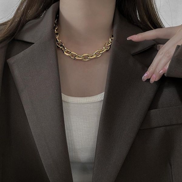 chains fashion exaggerated trend thick chain metal texture extravagant short necklace clavicle female, Silver
chains fashion exaggerated trend thick chain metal texture extravagant short necklace clavicle female, Silver