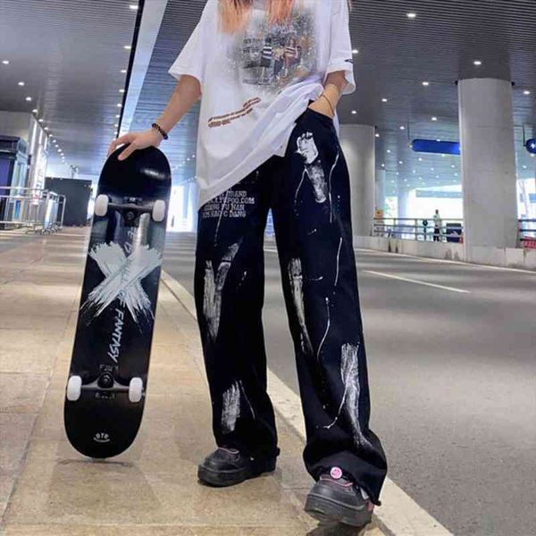 Black Punk Girls Pants Korean Elastic Pants Loose Gothic Hip-hop Harajuku Summer And Autumn, Black;white
Black Punk Girls Pants Korean Elastic Pants Loose Gothic Hip-hop Harajuku Summer And Autumn, Black;white