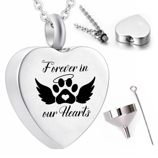 pet keepsake heart pendant necklace angel dog cremation jewelry ashes urn-forever in our hearts, Silver
pet keepsake heart pendant necklace angel dog cremation jewelry ashes urn-forever in our hearts, Silver