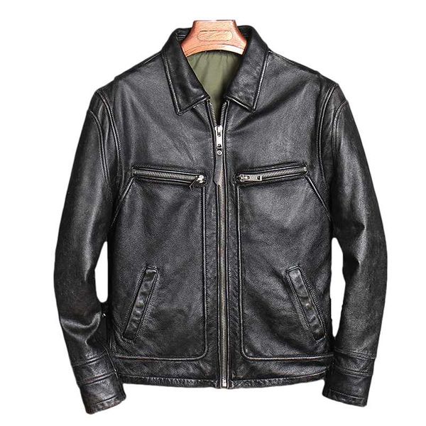 vintage black american casual style genuine leather jacket men plus size 4xl real natural cowhide autumn slim fit coat men's & faux
vintage black american casual style genuine leather jacket men plus size 4xl real natural cowhide autumn slim fit coat men's & faux