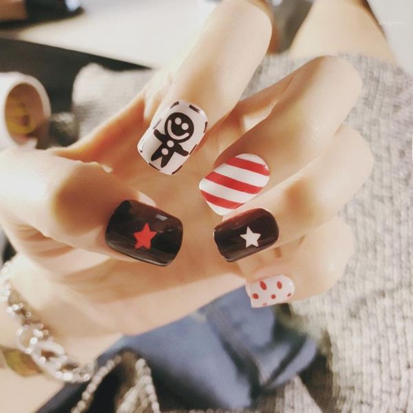 24pcs christmas false nails full cover artificial fake press on nail tips short art with glue sticker1, Red;gold
24pcs christmas false nails full cover artificial fake press on nail tips short art with glue sticker1, Red;gold