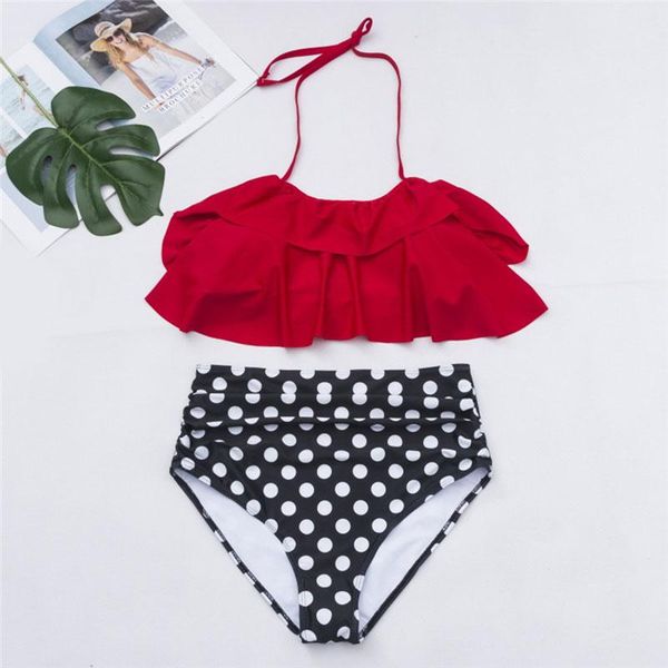 women's swimwear dots bikini suits women set's high waist sportswear halter ruffle + shorts 2 pcs sets beach wear biquini, White;black
women's swimwear dots bikini suits women set's high waist sportswear halter ruffle + shorts 2 pcs sets beach wear biquini, White;black