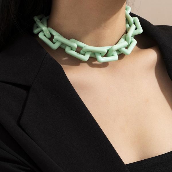 pendant necklaces unique design hiphop arcylic chunky chain link chokers necklace for women girls hyperbole candy color jewelry wholesale, Silver
pendant necklaces unique design hiphop arcylic chunky chain link chokers necklace for women girls hyperbole candy color jewelry wholesale, Silver