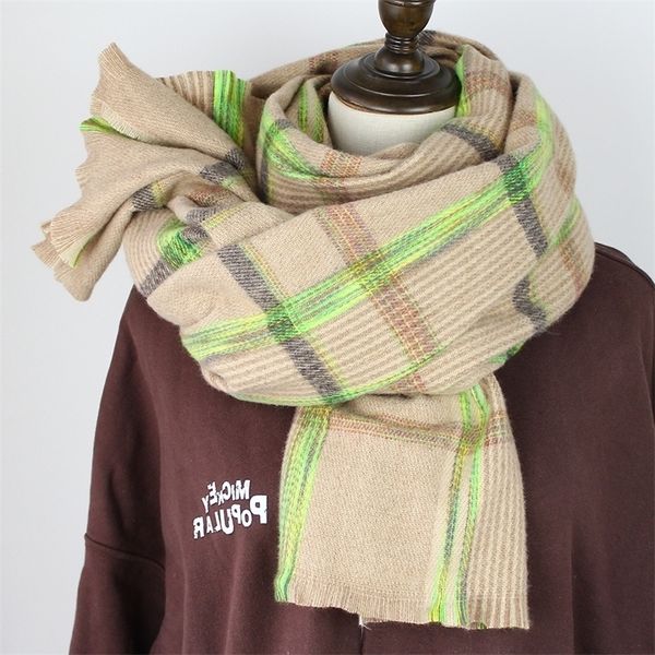 korea dongdamen imitation cashmere korean plaid scarf women's winter green strip camel fashion versatile shawl, Black
korea dongdamen imitation cashmere korean plaid scarf women's winter green strip camel fashion versatile shawl, Black