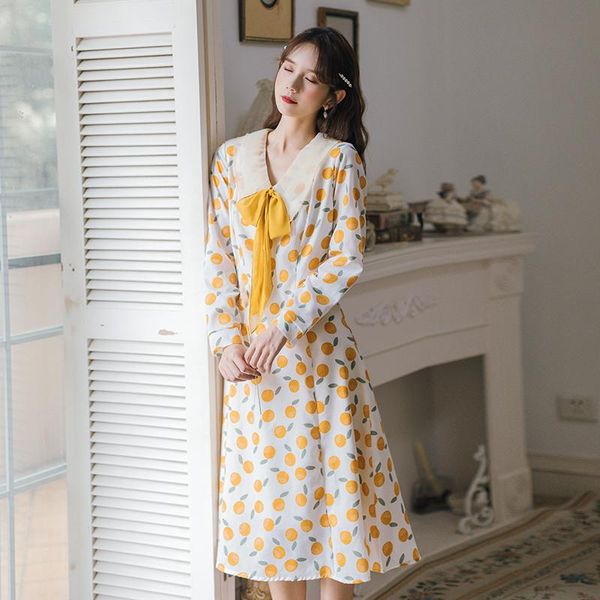 mori girl bow women dress sweet print orange double layer collar long sleeve casual female dresses large size vestido fiesta, Black;gray
mori girl bow women dress sweet print orange double layer collar long sleeve casual female dresses large size vestido fiesta, Black;gray