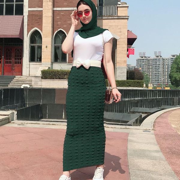 skirts 2021 muslim women's fall/winter collection seamless elastic knitted hip and ankle covering half-length skirt midi, Black
skirts 2021 muslim women's fall/winter collection seamless elastic knitted hip and ankle covering half-length skirt midi, Black