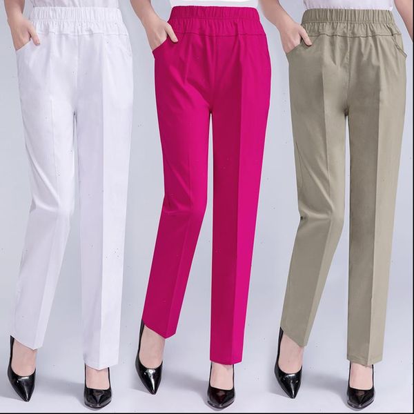 women pant spring summer thin elastic waist casual straight pants pantalones mujer female solid color trousers plus size clothing, Black;white
women pant spring summer thin elastic waist casual straight pants pantalones mujer female solid color trousers plus size clothing, Black;white