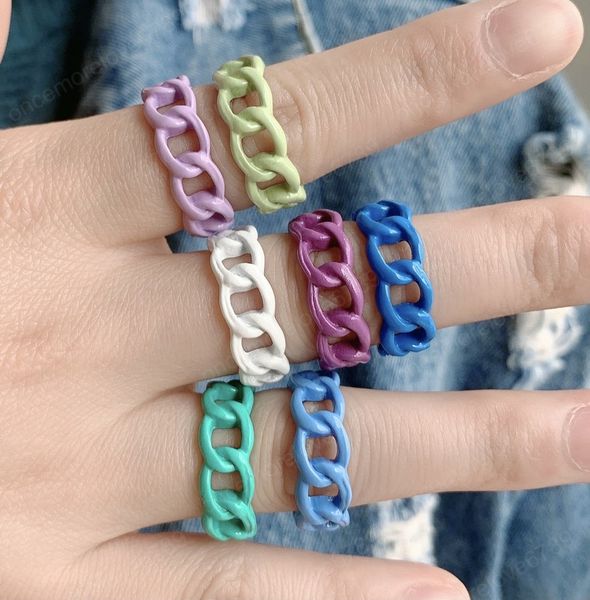 colorful geometric chain metal rings candy color irregular dripping oil open rings for women jewelry, Silver
colorful geometric chain metal rings candy color irregular dripping oil open rings for women jewelry, Silver