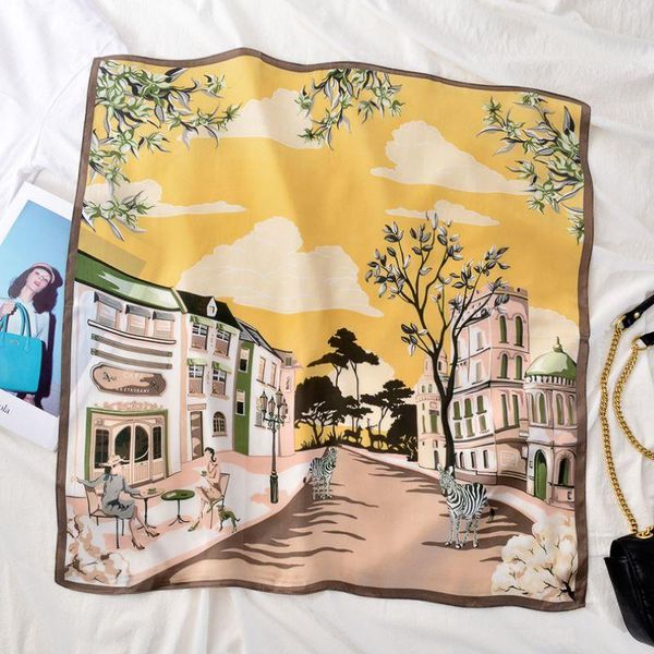 scarves 2021 spring and summer style western imitated silk fabric small square towel fashion decoration hair ban, Blue;gray
scarves 2021 spring and summer style western imitated silk fabric small square towel fashion decoration hair ban, Blue;gray