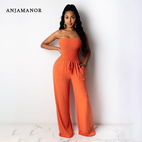women's jumpsuits & rompers anjamanor smocked tube palazzo jumpsuit women summer 2021 elegant club one piece wide leg romper d48-, Black;white
women's jumpsuits & rompers anjamanor smocked tube palazzo jumpsuit women summer 2021 elegant club one piece wide leg romper d48-, Black;white