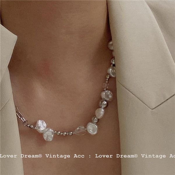 chains 7rings trendy vintage geometric peal transparent heart necklace for women niche punk style jewelry female, Silver
chains 7rings trendy vintage geometric peal transparent heart necklace for women niche punk style jewelry female, Silver