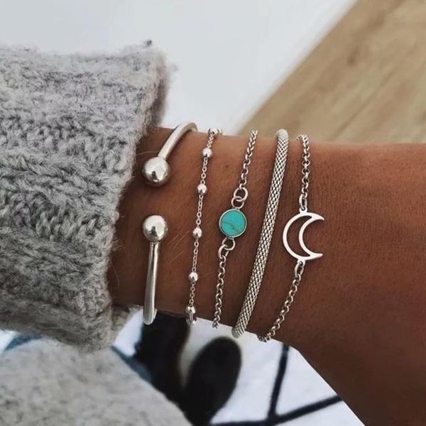 charm bracelets bl104 bohemian natural stone bead moon bracelet set for women luxury gold female gothic jewelry accessories, Golden;silver
charm bracelets bl104 bohemian natural stone bead moon bracelet set for women luxury gold female gothic jewelry accessories, Golden;silver