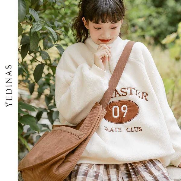 yedinas autumn winter warm coat women hoodies fleece pullover casual female sweatshirt hip pop oversize harajuku 210527, White;black
yedinas autumn winter warm coat women hoodies fleece pullover casual female sweatshirt hip pop oversize harajuku 210527, White;black