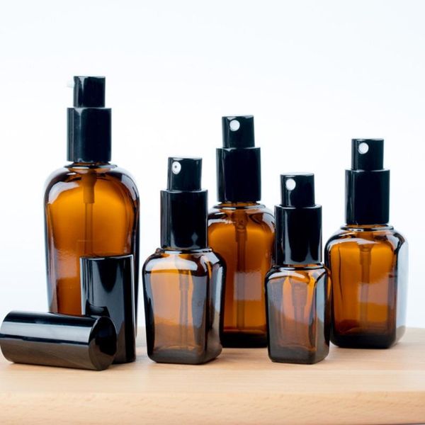5pc brown bottle oil spray refillable perfume 10-100ml press square essential storage bottles & jars
5pc brown bottle oil spray refillable perfume 10-100ml press square essential storage bottles & jars