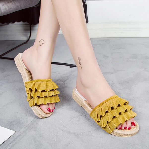 slippers open toe outside summer flat slides women solid butterfly-knot fashion elegant ladies shoes, Black
slippers open toe outside summer flat slides women solid butterfly-knot fashion elegant ladies shoes, Black