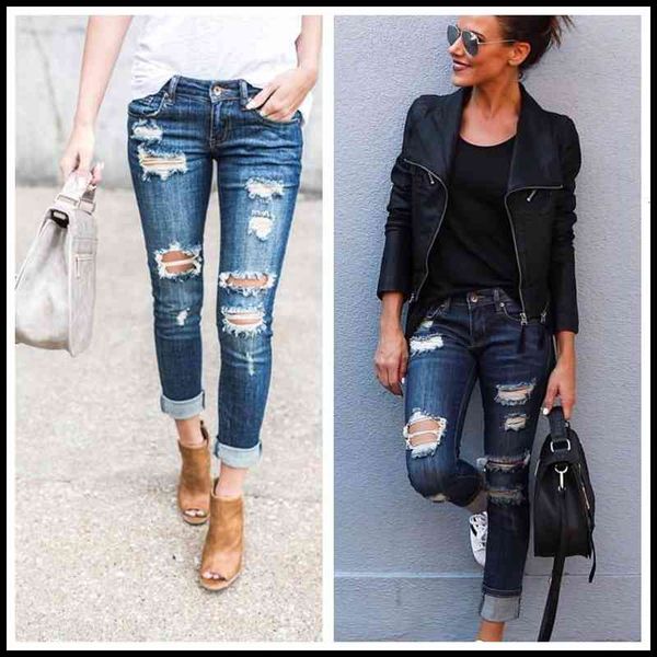 womens ripped jeans fashion skinny denim pencil pants slim jeans spring and autumn clothing s-xl drop, Blue
womens ripped jeans fashion skinny denim pencil pants slim jeans spring and autumn clothing s-xl drop, Blue