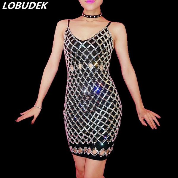 casual dresses sparkly rhinestones sling dress hollow out glass crystals short singer dancer star host stage outfit dance costume, Black;gray
casual dresses sparkly rhinestones sling dress hollow out glass crystals short singer dancer star host stage outfit dance costume, Black;gray
