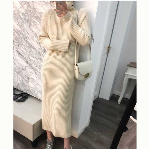 autumn winter turtleneck sweater dresse loose thick long knitted sleeve bottoming female vestidos 210601, Black;gray
autumn winter turtleneck sweater dresse loose thick long knitted sleeve bottoming female vestidos 210601, Black;gray