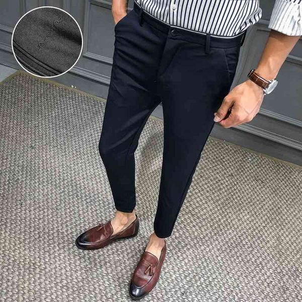 men's suits & blazers business dress pants men summer ankle length classic streetwear casual slim office social trousers costume homme, White;black
men's suits & blazers business dress pants men summer ankle length classic streetwear casual slim office social trousers costume homme, White;black