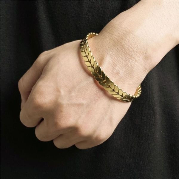 bangle classic gold color cuff men bracelets bangles stainless steel luxury fashion wheat ears for women jewelry pulseras, Black
bangle classic gold color cuff men bracelets bangles stainless steel luxury fashion wheat ears for women jewelry pulseras, Black