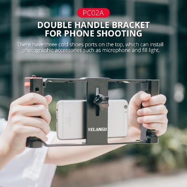 handheld phone video stabilizer grip mount stand with double handle pc02a tripod heads
handheld phone video stabilizer grip mount stand with double handle pc02a tripod heads