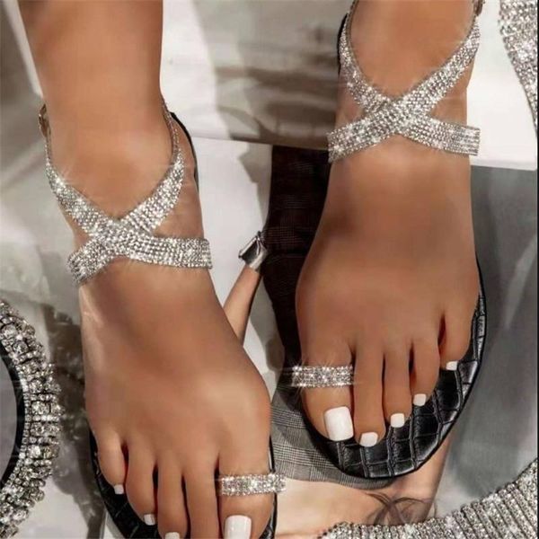sandals cootelili woman flats shoes 2021 fashion summer women flat heel round toe diamond decoration size 35-43, Black
sandals cootelili woman flats shoes 2021 fashion summer women flat heel round toe diamond decoration size 35-43, Black