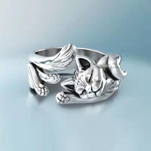 cluster rings retro exquisite cute cat thai kitten opening adjustable ring jewelry engagement wedding gift for women, Golden;silver
cluster rings retro exquisite cute cat thai kitten opening adjustable ring jewelry engagement wedding gift for women, Golden;silver