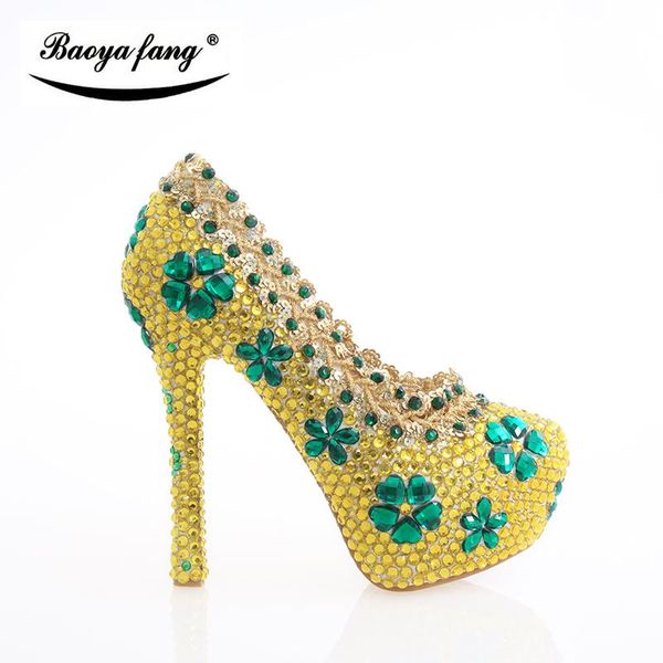 arrival yellow crystal womens wedding shoes real leather insole platform handmade party dress high female, Black
arrival yellow crystal womens wedding shoes real leather insole platform handmade party dress high female, Black