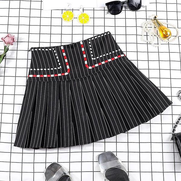 skirts embroidered pleated skirt female striped high waist mini school uniform korean style harajuku, Black
skirts embroidered pleated skirt female striped high waist mini school uniform korean style harajuku, Black