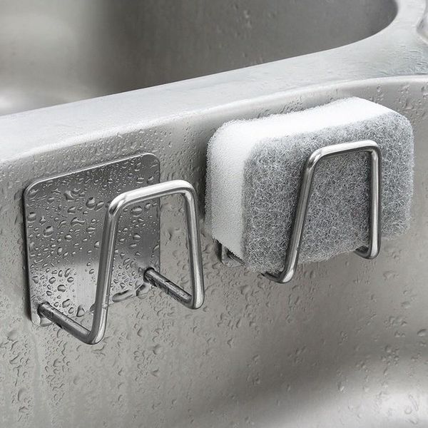 hooks & rails kitchen stainless steel sink sponges holder self adhesive drain drying rack wall accessories storage organizer
hooks & rails kitchen stainless steel sink sponges holder self adhesive drain drying rack wall accessories storage organizer