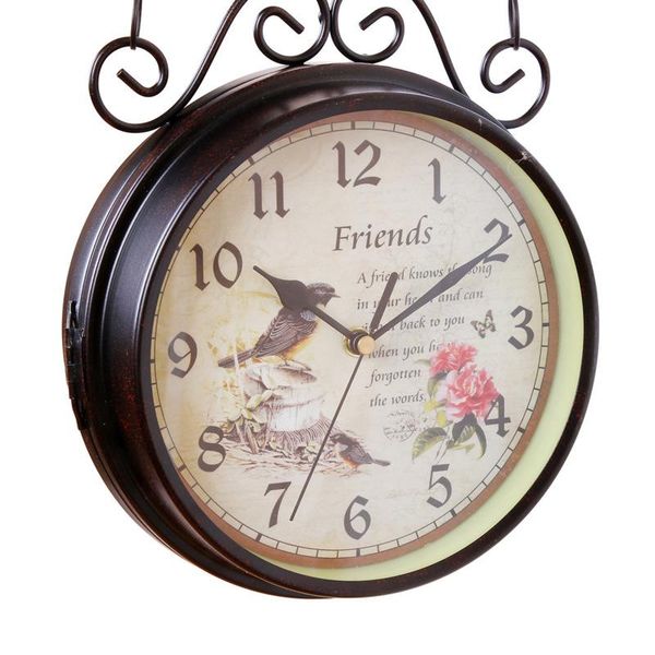 european-style double sided wall clock creative classic monochrome home decoration two side bird iron quartz antique sty clocks
european-style double sided wall clock creative classic monochrome home decoration two side bird iron quartz antique sty clocks