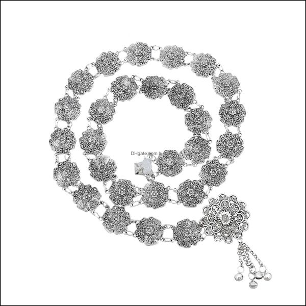 belly chains jewelry jewelryboho vintage sier tassel bells body for women beach indian ethnic dance waist chain flower drop delivery 2021 og, Silver
belly chains jewelry jewelryboho vintage sier tassel bells body for women beach indian ethnic dance waist chain flower drop delivery 2021 og, Silver