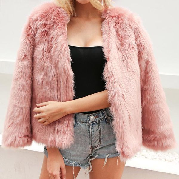 women's fur & faux women winter plush autumn coat warm soft outwear long-sleeved solid short jacket female cardigan pink, Black
women's fur & faux women winter plush autumn coat warm soft outwear long-sleeved solid short jacket female cardigan pink, Black