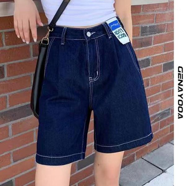 women's shorts genayooa summer jeans women casual loose short streetwear korean style biker blue pants high waist, White;black
women's shorts genayooa summer jeans women casual loose short streetwear korean style biker blue pants high waist, White;black