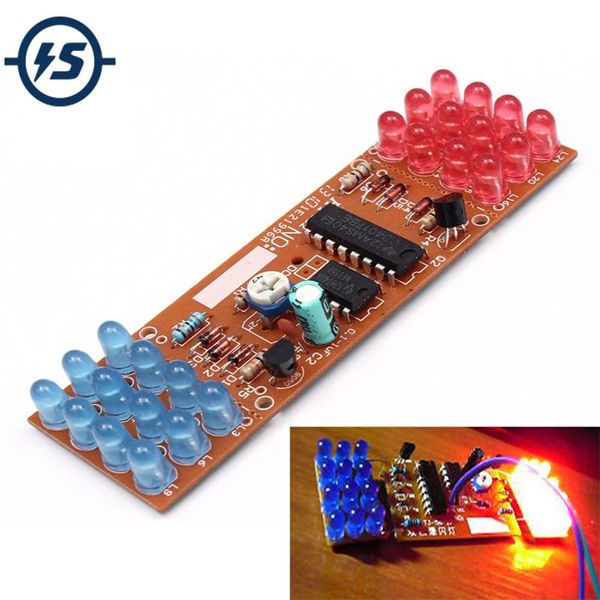 integrated circuits red blue double color flashing lights diy kit strobe ne555 + cd4017 electronic practice learning kits suite parts gift
integrated circuits red blue double color flashing lights diy kit strobe ne555 + cd4017 electronic practice learning kits suite parts gift