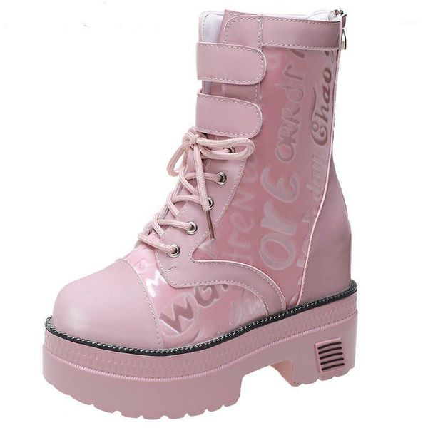 women's autumn ankle boots platform breathable chunky sneakers short round toe 10.5cm heel thick bottom winter1, Black
women's autumn ankle boots platform breathable chunky sneakers short round toe 10.5cm heel thick bottom winter1, Black