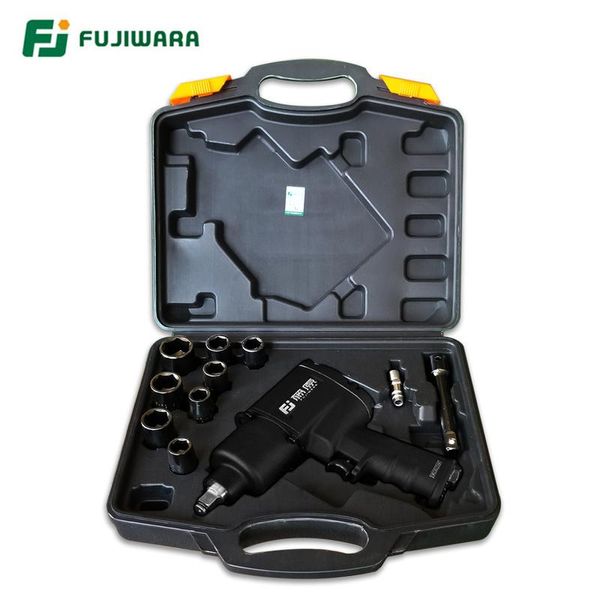 

power tool sets fujiwara air pneumatic wrench 1/2" 1280n.m impact spanner large torque tire removal nut sleeves tools
