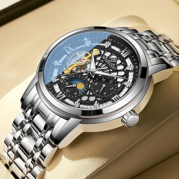wristwatches wishdoit swiss watch men's mechanical automatic hollow large dial waterproof luminous 2021 fashion luxury, Slivery;brown
wristwatches wishdoit swiss watch men's mechanical automatic hollow large dial waterproof luminous 2021 fashion luxury, Slivery;brown