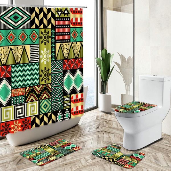 bohemian geometric print bathroom shower curtain set retro folk style home decor non-slip rug toilet lid cover flannel bath mat curtains
bohemian geometric print bathroom shower curtain set retro folk style home decor non-slip rug toilet lid cover flannel bath mat curtains